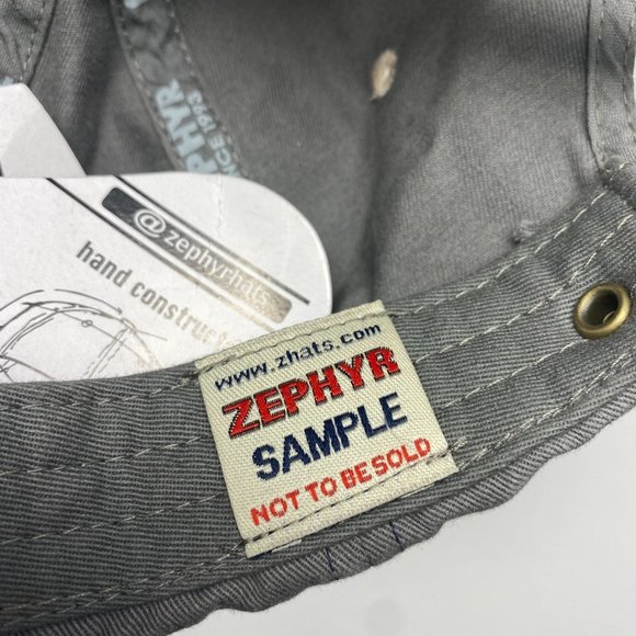 Zephyr Adjustable Washington W Hat Unisex Cap 100% Cotton Khaki/Gray - Picture 7 of 8